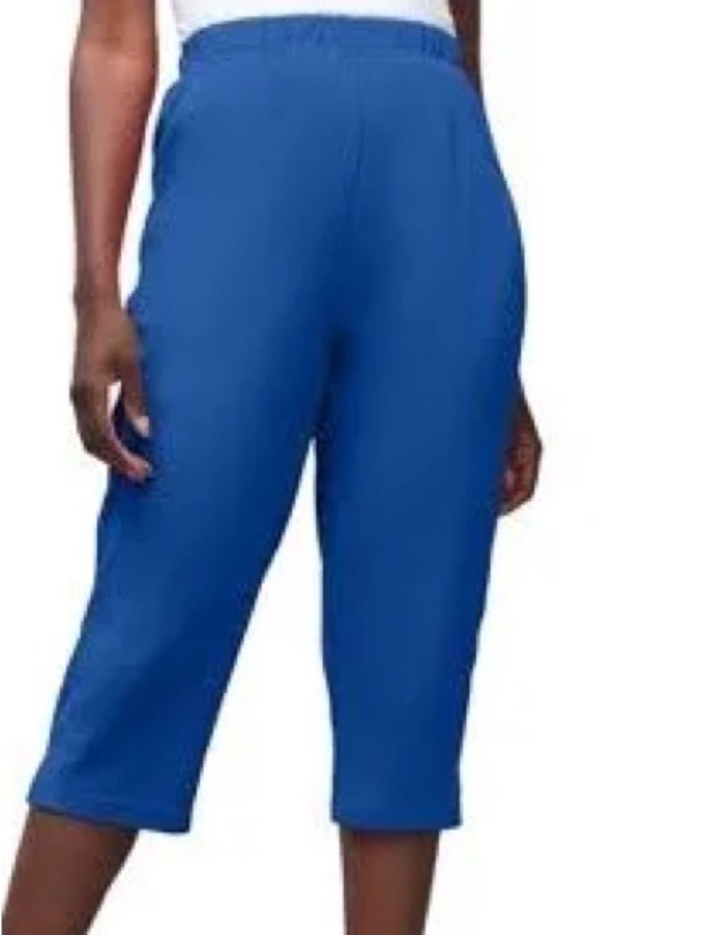 Jessica London: 18W, Pull-On Capri Pants in Royal Blue